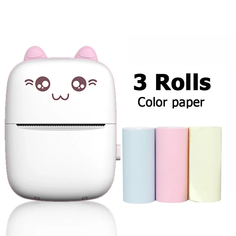 Mini Cat Portable Bluetooth Thermal Printer Android & IOS App