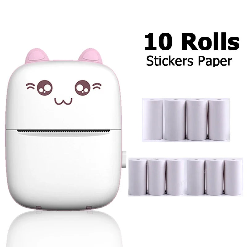 Mini Cat Portable Bluetooth Thermal Printer Android & IOS App