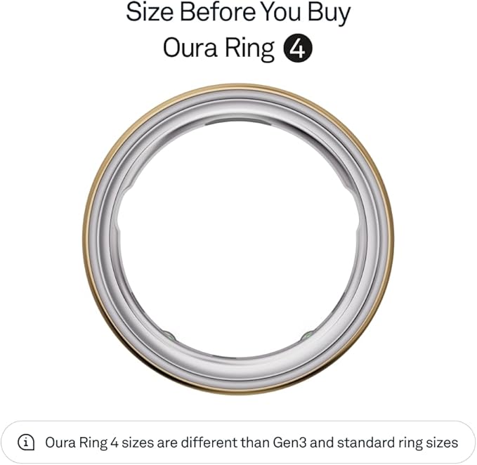 Ring (Buy Sizing Kit First) - Most Accurate Smart Ring, Track Sleep, Activity, Readiness, Stress, Menstrual Health And More - Upto 6 Days Battery - Size 11 - Stardust Silver