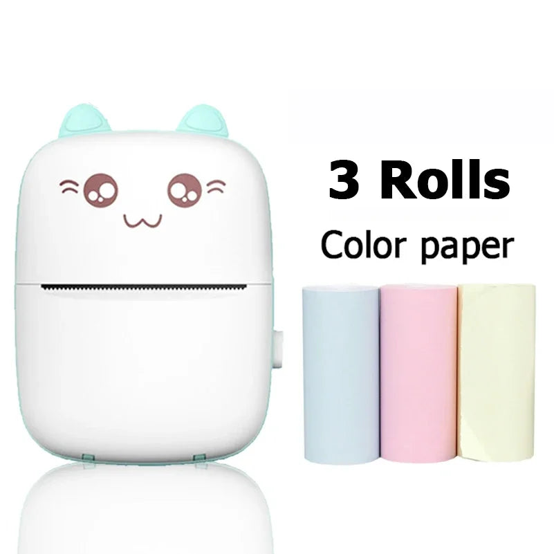 Mini Cat Portable Bluetooth Thermal Printer Android & IOS App