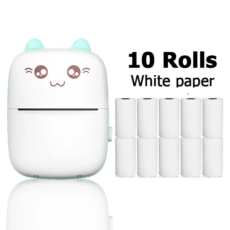 Mini Cat Portable Bluetooth Thermal Printer Android & IOS App