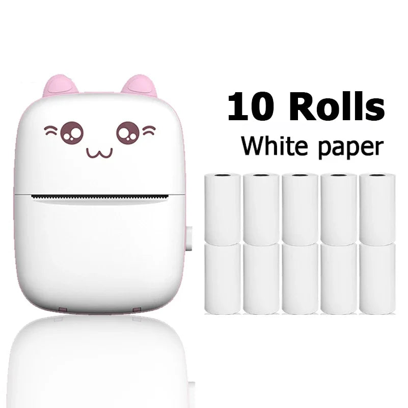 Mini Cat Portable Bluetooth Thermal Printer Android & IOS App