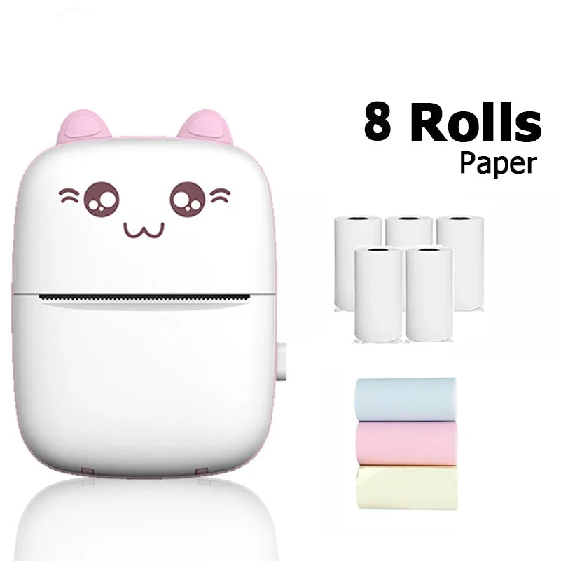 Mini Cat Portable Bluetooth Thermal Printer Android & IOS App