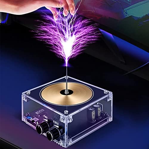 Musical Tesla Coil Kit, Solid State Music Tesla Coil, Touchable Artificial Lightning Spark Gap Arc Generator Multifunctional Desktop Toy Science Teaching Experiment Model for Birthday Gift