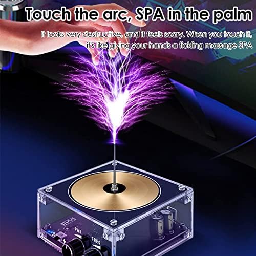 Musical Tesla Coil Kit, Solid State Music Tesla Coil, Touchable Artificial Lightning Spark Gap Arc Generator Multifunctional Desktop Toy Science Teaching Experiment Model for Birthday Gift