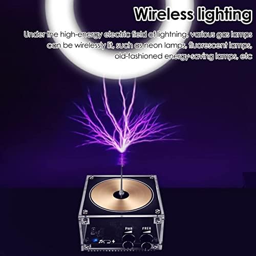 Musical Tesla Coil Kit, Solid State Music Tesla Coil, Touchable Artificial Lightning Spark Gap Arc Generator Multifunctional Desktop Toy Science Teaching Experiment Model for Birthday Gift