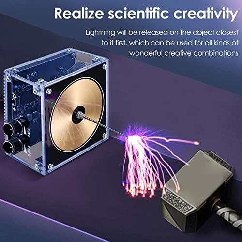 Musical Tesla Coil Kit, Solid State Music Tesla Coil, Touchable Artificial Lightning Spark Gap Arc Generator Multifunctional Desktop Toy Science Teaching Experiment Model for Birthday Gift