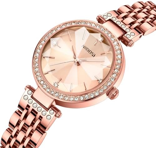 Analog Rose Gold Women's Watches for Girls&Miss&Ladies Diamond Studded with Stylish Watches Waterproof