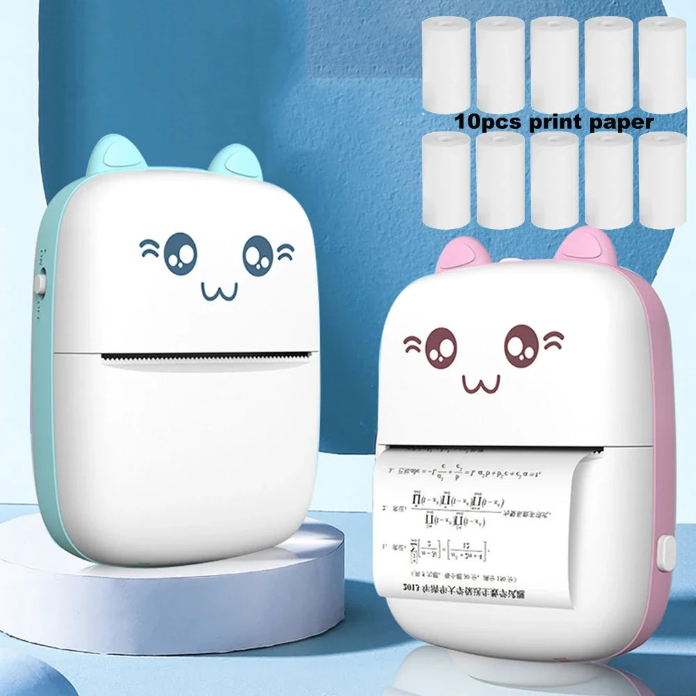 Mini Cat Portable Bluetooth Thermal Printer Android & IOS App